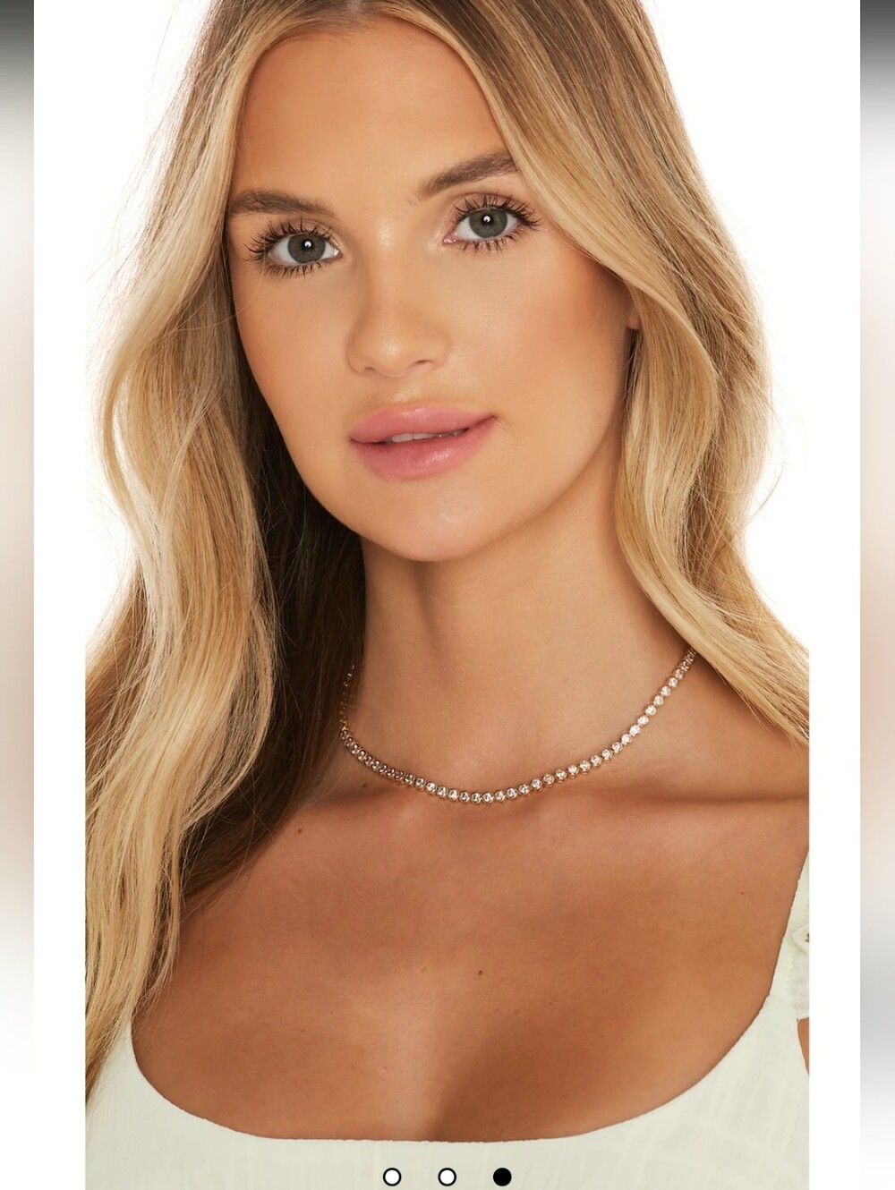 Lili Claspe 'Reese' Tennis Necklace in Gold